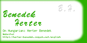 benedek herter business card